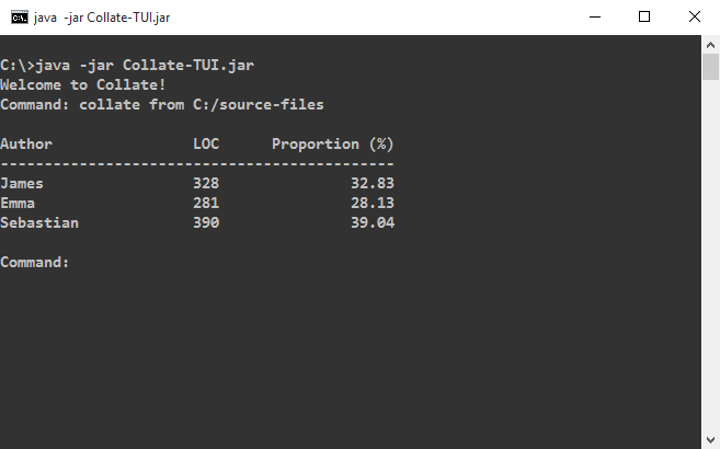 tui view author statistics