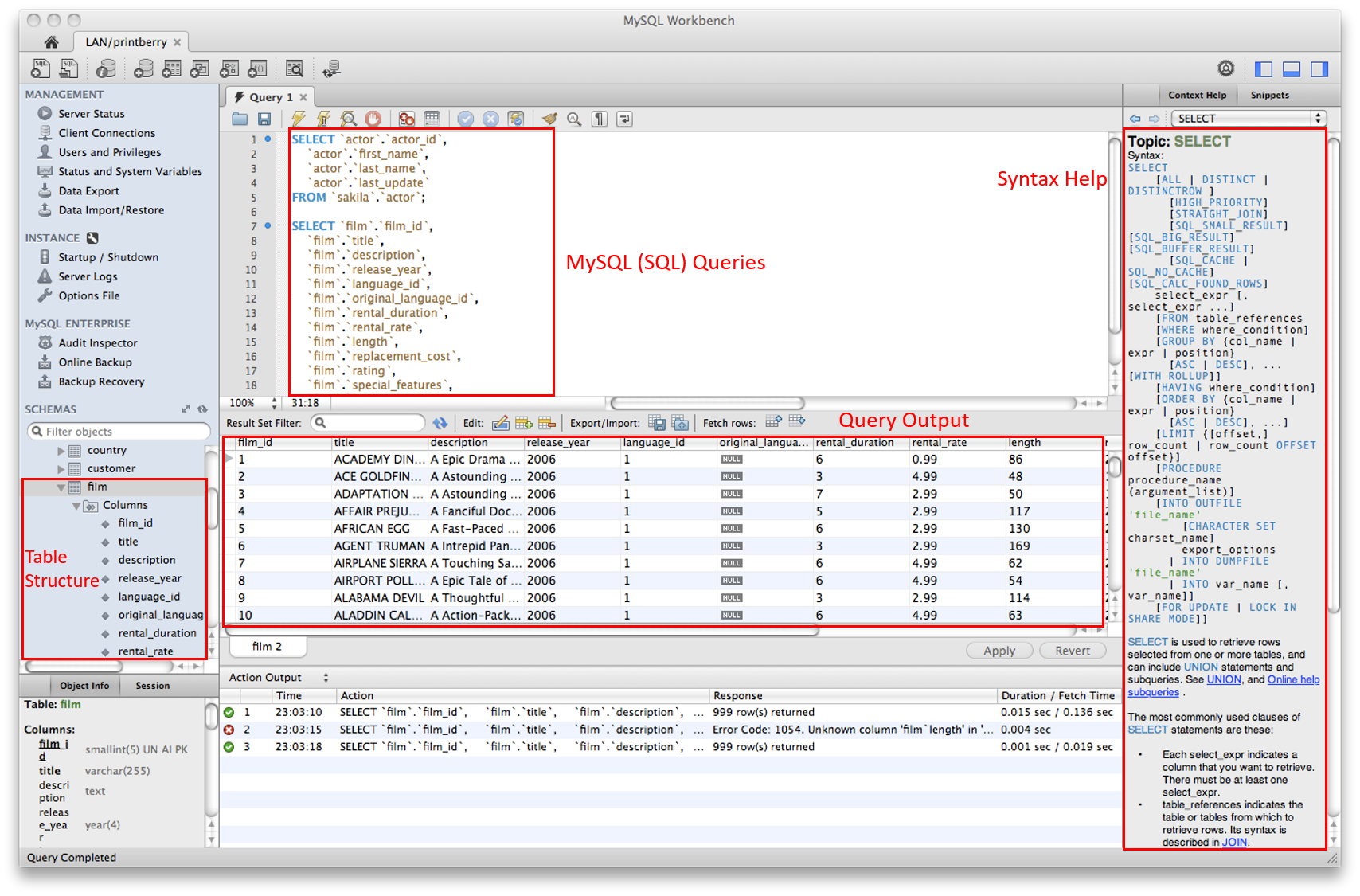 MySQL Workbench GUI Software